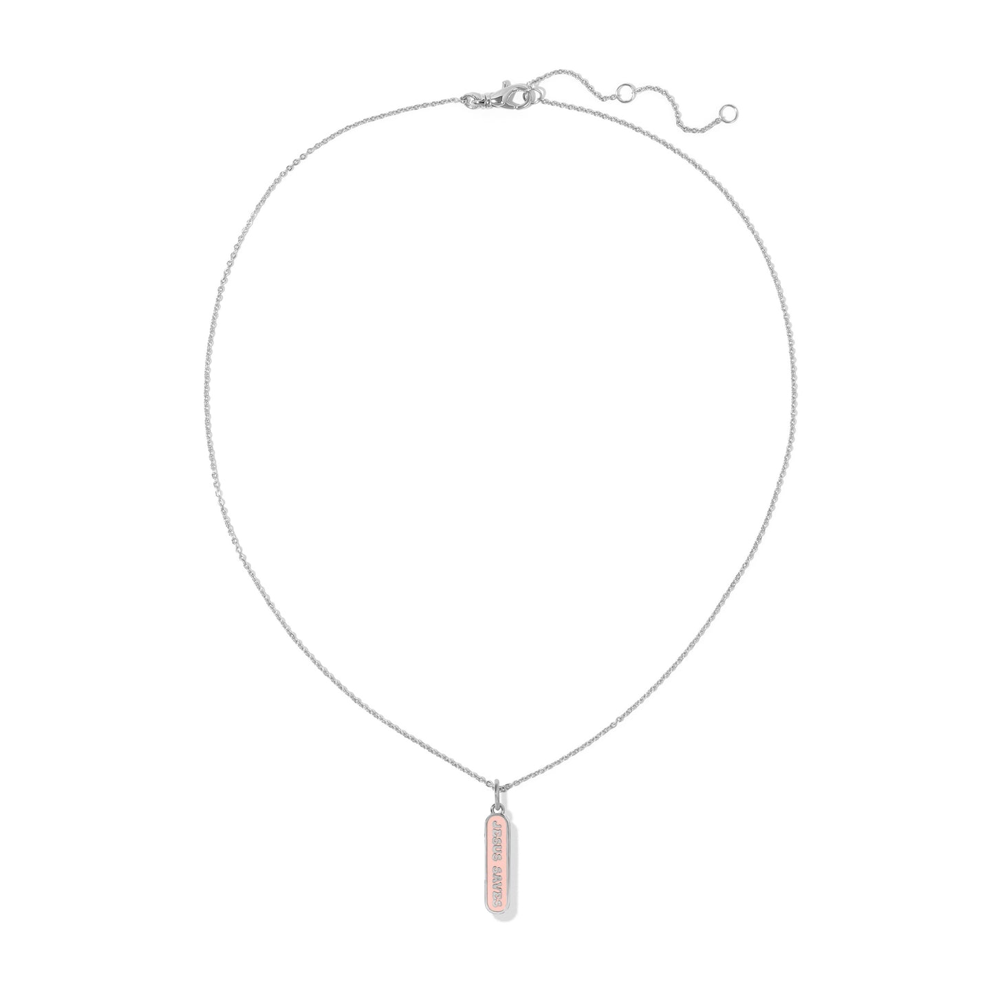 Sterling Silver Jesus Saves Necklace