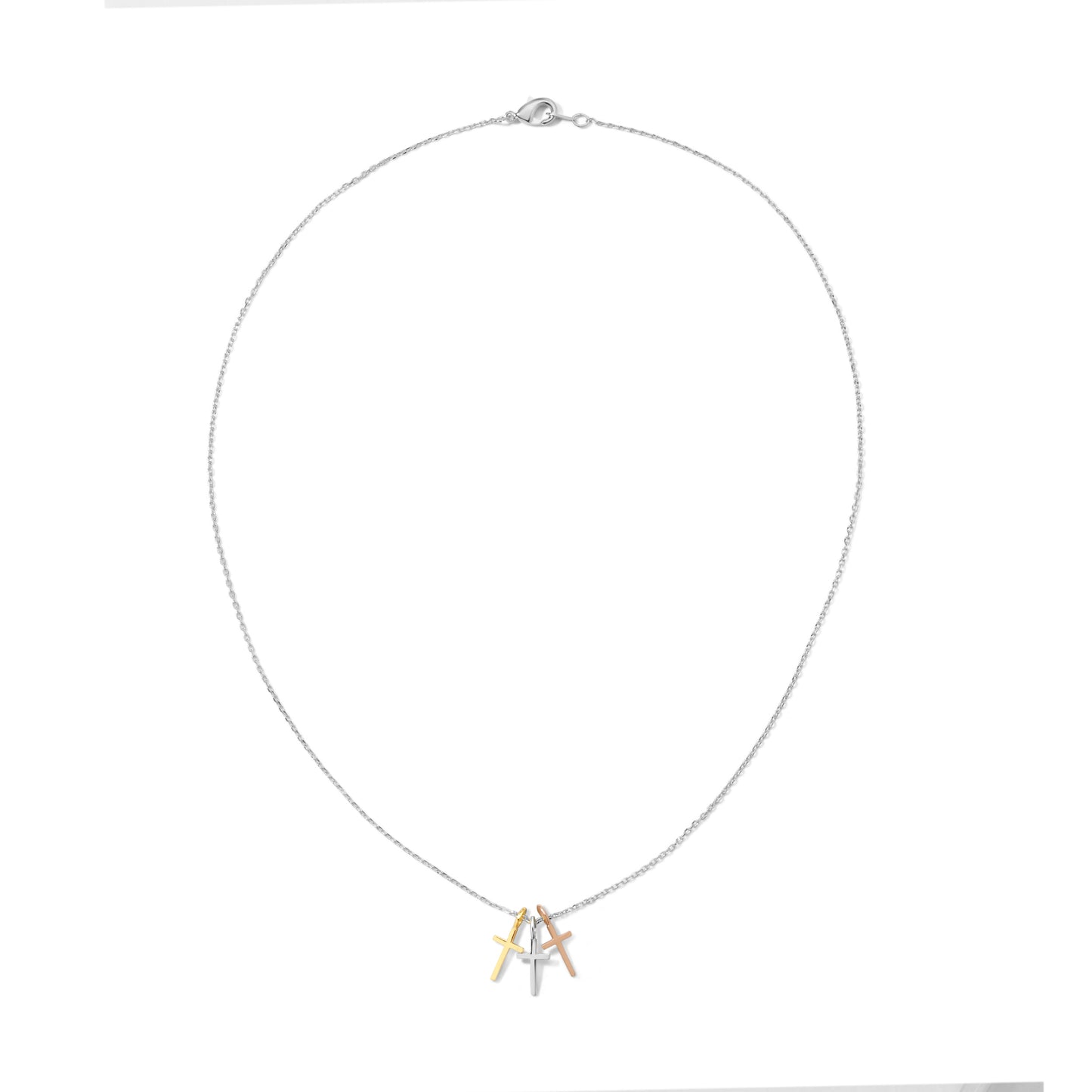 Trinity Cross Necklace Silver