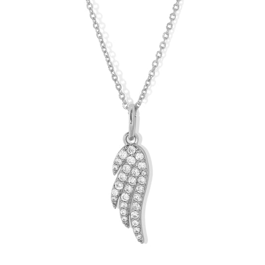 Sterling Silver With Brave Wings Necklace