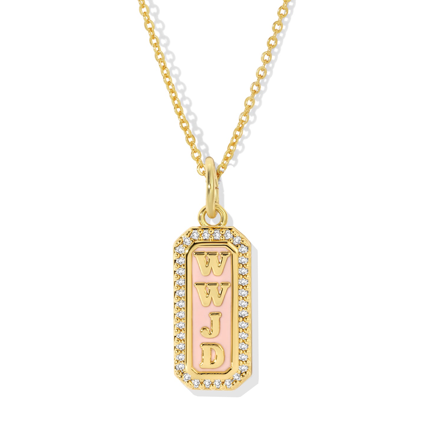 What Would Jesus Do Pink Necklace