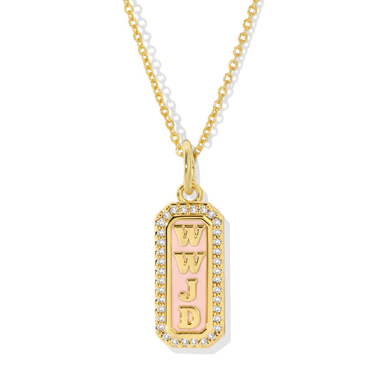 What Would Jesus Do Pink Necklace