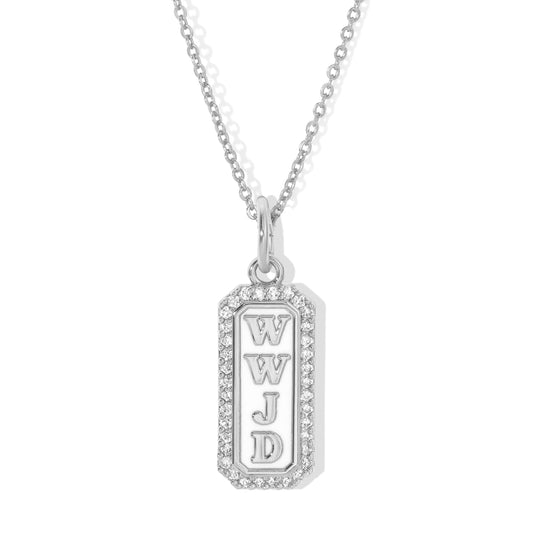 Sterling Silver What Would Jesus Do Necklace