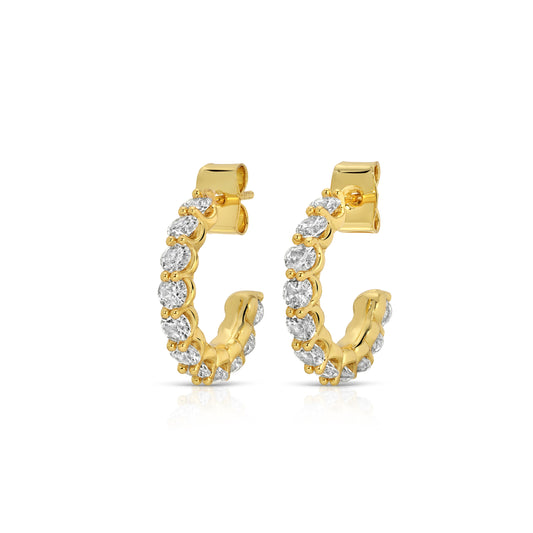 Radiant Stone Hoops