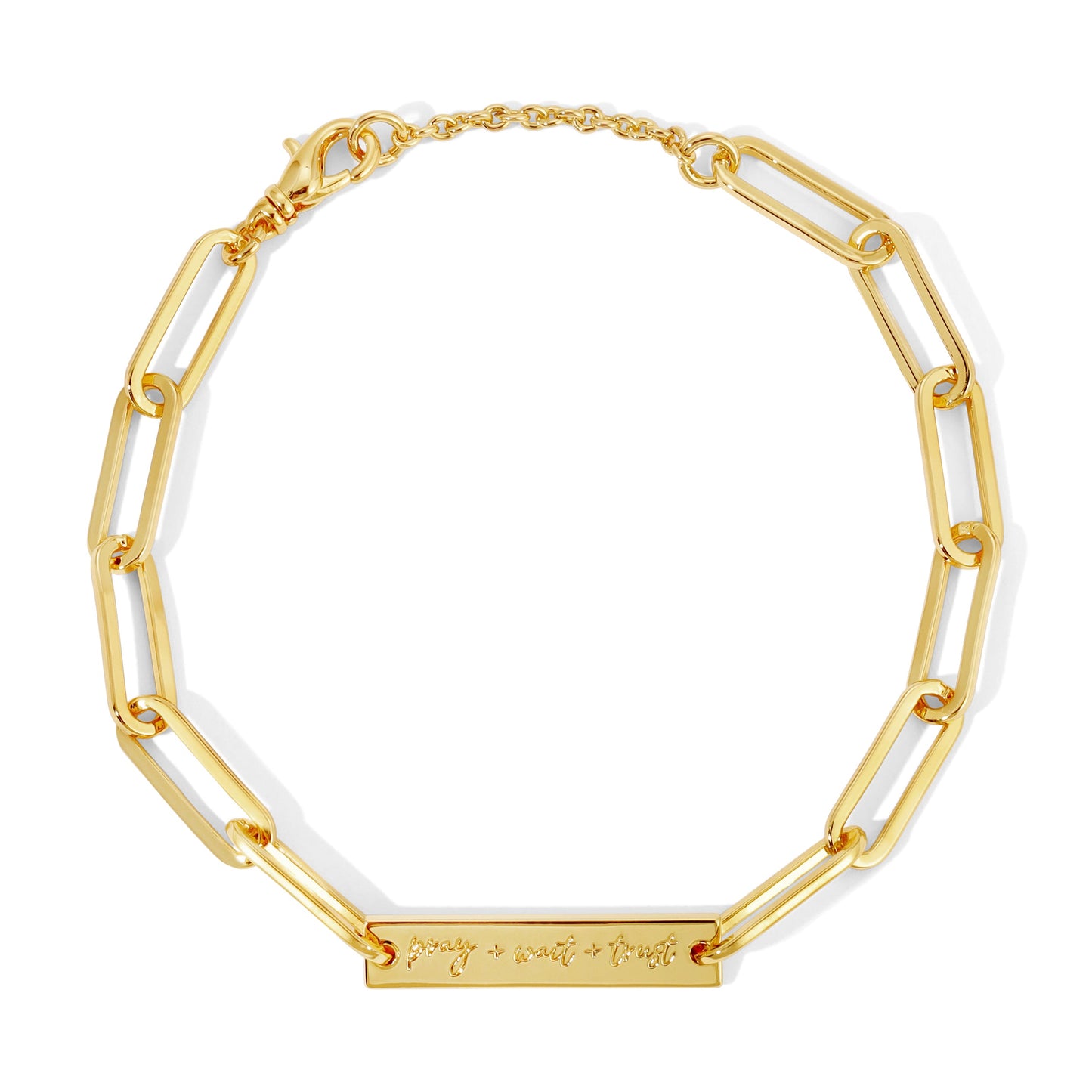 Pray + Wait + Trust Bracelet