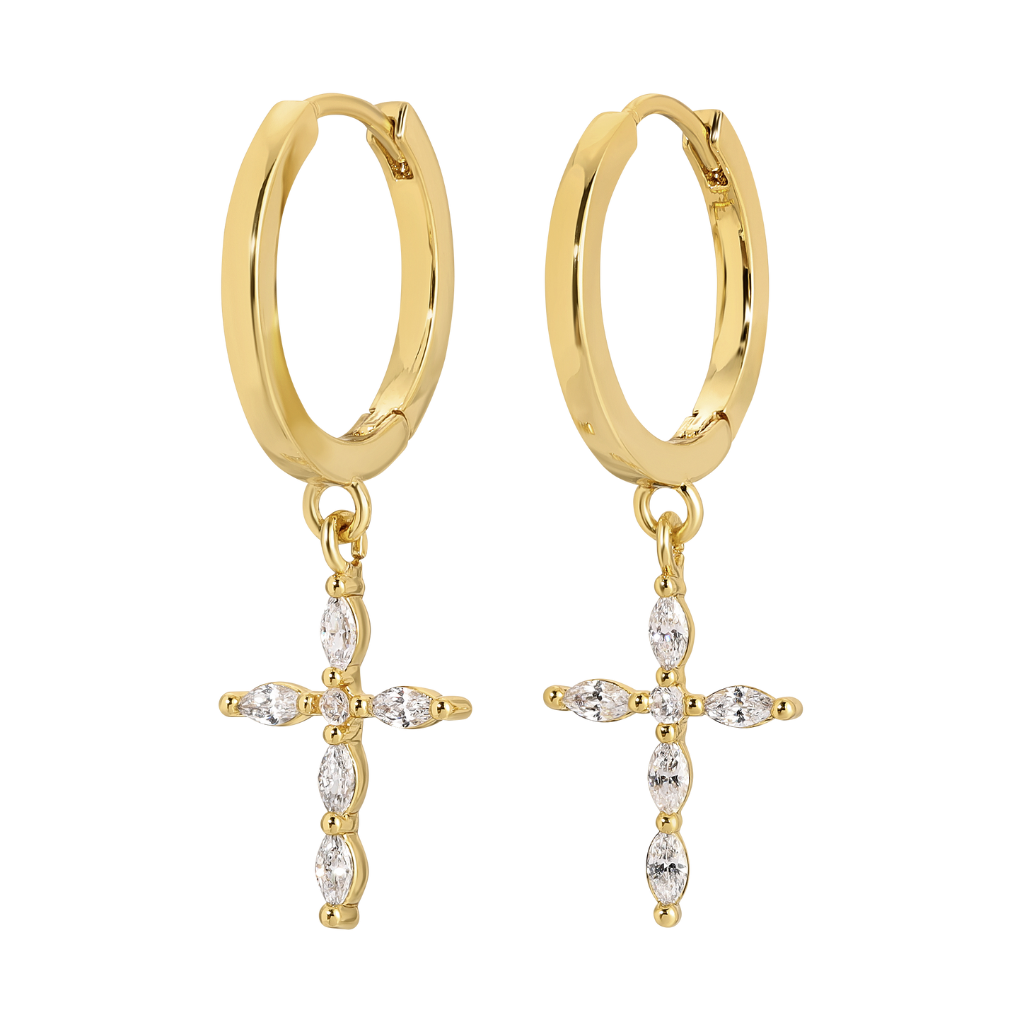 Shining Cross Earrings