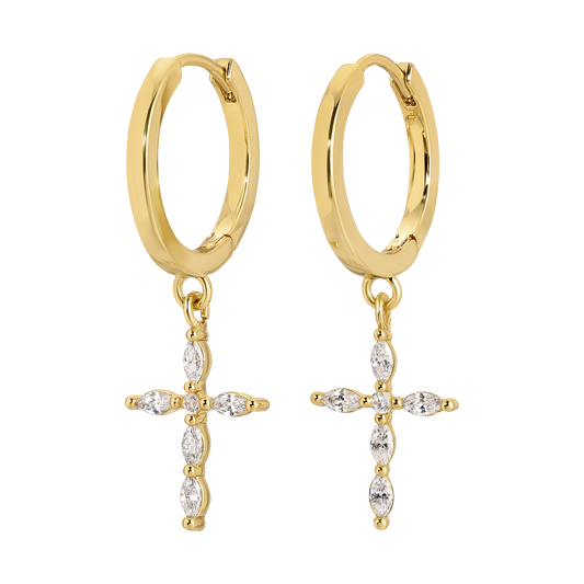Shining Cross Earrings